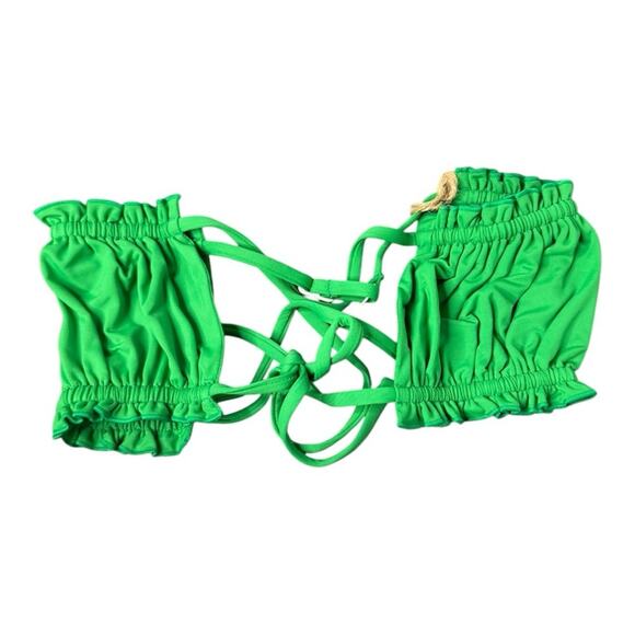 FP‎ x Toast Swim Signature Ruffle Bandeau Bikini Top in Fern Green Small NWT - Picture 7 of 9